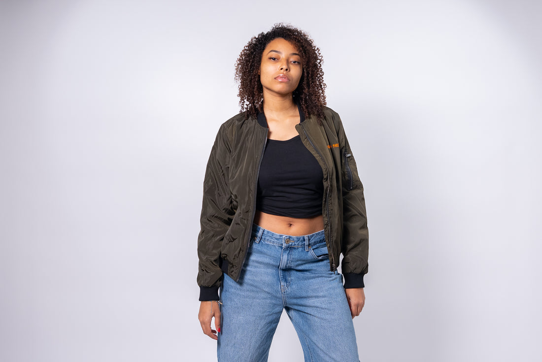 KHAKI-BOMBER FÜR DAMEN