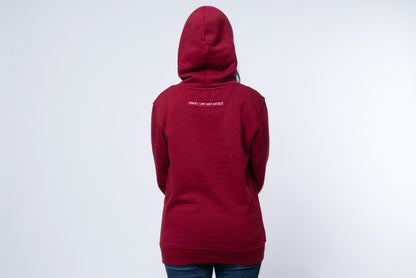 Burgunderfarbenes Kapuzen-Sweatshirt