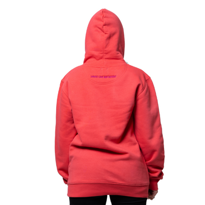 ROTES KAPUZENSWEATSHIRT